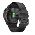 Miniatyrbillede 4 af 5: Til Garmin Fenix 6 Silikone + Læder Quick Release Urrem ZUQ Black