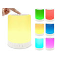Miniatyrbilde 1 av 5: Bluetooth-høyttaler med nattlys LED-høyttaler med berøringsføler Stereo og nattlysstyring Sengelampe Bordlampe