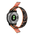 Miniatyrbillede 2 af 5: Til Garmin Fenix ​​7x krog og løkke fastener nylon urbånd Orange Camouflage