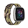 Miniatyrbillede 1 af 5: Til Fitbit Sense Nylon Vævet Lærreds Urrem XER Yellow