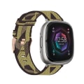 Miniatyrbillede 1 af 5: Til Fitbit Sense Nylon Weave Canvas Watch Band Yellow