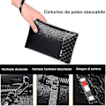 Miniatyrbillede 4 af 5: Håndledstaske til mænd Håndledstaske Håndtaske Pu læder Clutch med stor kapacitet