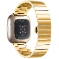 Miniatyrbilde 4 av 5: For Fitbit Versa 4 / Sense 2 Universal Butterfly Buckle Metal Watch Band Gold