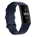 Pikkukuva 1 / 5: 18mm hopeanvärinen solki Tpu rannehihna watch Fitbit Charge 4 / Charge 3 Se Navy Blue