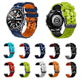 Miniatyrbillede 3 af 5: Til Ticwatch Pro 2020 22 mm fodboldmønster tofarvet silikonestrop Black-Grey