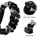Miniatyrbillede 3 af 5: Scrunchies kompatibel med Fitbit Inspire 2 Band/inspire Hr Band/inspire Black Grey Flower Small