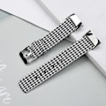 Miniatyrbild 4 av 5: För Fitbit Charge 5 Nylon Canvas Watch Band Black White Grid