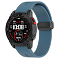 Miniatyrbilde 4 av 5: Svart spenne 22mm silikon klokkestropp for Garmin Fenix 7/forerunner 965/955/945/935 Blue