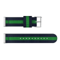 Miniatyrbilde 3 av 5: For Fitbit Versa 4 / Sense 2 Universal Stripe Nylon Watch Band Blue Green Blue
