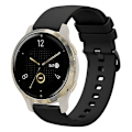 Miniatyrbilde 1 av 5: For Garmin Venu 2s 18 mm ensfarget myk silikonklokkerem Black