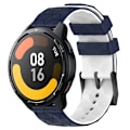 Miniatyrbillede 1 af 5: To-farvet silikoneur til Xiaomi MI Watch S1 Active Midnight Blue   White