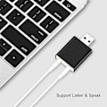 Pikkukuva 3 / 5: Fiauli Alloy Ulkoinen Äänikortti USB7.1 Ääniadapteri 3.5mm Liittimellä PC Kannettavalle