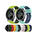 Miniatyrbillede 3 af 4: Rem til Garmin Forerunner 645 Music 20Mm To-farvet ternet silikoneurrem Rød-sort