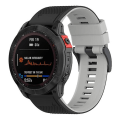 Miniatyrbilde 1 av 4: For Garmin Fenix ​​7x tofarget silikonklokkerem Black Grey