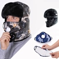 Pikkukuva 1 / 3: Talvihattu Pidä lämpimänä Unisex Winter Trapper Aviator Trooper Earflap hiihtohattu Gray