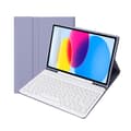 Tangentbordsfodral för Samsung Galaxy Tab S9 FE Plus 12,4 tum, Runda tangenter, lila