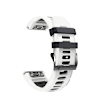 Miniatyrbillede 3 af 4: Rem til Garmin Fenix 7X 26 mm Silikone Sportsrem i to farver Hvid-sort