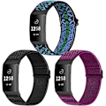 Miniatyrbillede 1 af 5: Justerbar elastisk nylon sportsarmbånd til Fitbit Charge 3/4
