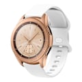 Miniatyrbillede 4 af 5: 20 mm til Garmin Venu / Samsung Galaxy Watch Active 2 Universal Indvendig Rygspænde Perforering Silikone Urbånd White