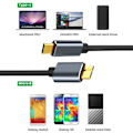 Miniatyrbillede 3 af 5: Type c til Micro-B Mobil Harddisk Kabel USB 3.1 til USB 3.0 Datakabel, Transmissionshastighed 5 Gbps (1.5m)