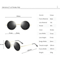 Pikkukuva 2 / 5: Vintage Pyöreä John Lennon Polarisoidut aurinkolasit Miesten Naisten Circle Hippie Aurinkolasit G15 Lens-gun Ash Frame