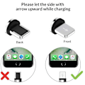 Pikkukuva 2 / 2: 3-in-1 magneettinen latauskaapeli, magneetti USB-kaapeli, magneettinen datakaapeli, pikalatauskaapeli, yhteensopiva Micro USB Type-c -tablettien ja puhelimien kanssa Red