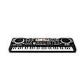 Miniatyrbillede 1 af 5: 61 tangenter Elektronisk Orgel Usb Digital Keyboard Klaver Musikinstrument Børnelegetøj med mikrofon Black
