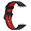 Miniatyrbilde 4 av 5: Dobbel silikonrem for Huawei Watch Fit 2/Watch Fit 2 Active Black Red Style C