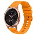 Miniatyrbild 1 av 5: För Garminmove Luxe 20 mm Wavy Dot Pattern Solid Color Silikon Watch Band Yellow