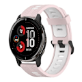 Miniatyrbillede 1 af 5: Til Garmin Venu 2 Plus 20 mm vertikalt mønster tofarvet silikone urbånd Pink-White
