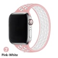 Miniatyrbild 1 av 5: Solo Loop-rem för Apple Watch Band 44mm 40mm 38mm 42mm Andas Silikon Elastiskt bälte Armband Band Iwatch Series 3 4 5 Se 6 pink white 38mm or 40mmL