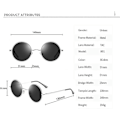 Pikkukuva 3 / 4: Vintage Pyöreä John Lennon Polarisoidut aurinkolasit Miesten Naisten Circle Hippie Aurinkolasit Black Lens-silver Frame