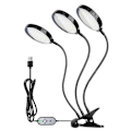 Miniatyrbild 3 av 5: USB Plant Grow Light 312 LEDs Solljus Full Spectrum Justerbar Desktop Clamp Växande lampa för inomhusväxter 5 dimbara nivåer 4/8/12h Timer 3 heads