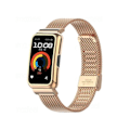 Miniatyrbilde 1 av 2: Pakke 360 Fleksibelt Stålnett Armbåndsdeksel for Huawei Strap 9 Rose Gold