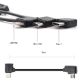 Miniatyrbilde 4 av 5: Startrc 10cm 8 pins til mikro usb konverteringskontakt datakabel for Dji Mavic Mini / Air, Shark fjernkontroll (svart)