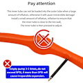 Miniatyrbild 5 av 5: Cykel Innertube 700C Ersättning - Ultralätt TPU-Slang för Cyklar