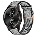 Miniatyrbilde 1 av 4: For Garmin Garminmove Style 20 mm nylonvevd klokkerem Grey