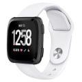 Miniatyrbillede 1 af 5: Til Fitbit Versa 2 / Fitbit Versa Lite ensfarvet silikoneurrem White