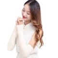Miniatyrbillede 3 af 5: Varme Fingerless Handsker Vinter vanter Strikket Half Finger Manchet Handsker Lang Damer Red M