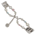 Miniatyrbilde 3 av 5: For Fitbit Charge 5 Agate Luminous Bead Steel Watch Band Silver
