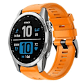 Miniatyrbild 1 av 4: För Garmin Fenix ​​7s metallspänne i enfärgad watch Orange