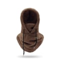 Miniatyrbild 1 av 2: Sherpa Hood Ski Mask Vinter Balaclava Kallt väder Vindtät Justerbar Varm Huva Cover Hatt Cap Halsduk Dark Brown