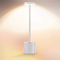 Miniatyrbillede 1 af 5: Trådløs Bordlampe, Led Metal Usb Genopladelig 6000 mah 2-niveauer Lysstyrke Natlys Skrivebordslampe Læselampe Til Restaurant/soveværelse/sovesal (guld) Silver
