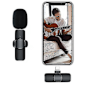 Miniatyrbilde 1 av 2: Trådløs mikrofon For Lphone Ipad, Trådløs Lavalier-mikrofon med støyreduksjon automatisk synkroniseringsfunksjon