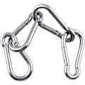 Miniatyrbillede 2 af 5: Stærke rustfrie stålkarabiner (4 stk.)