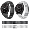 Miniatyrbilde 3 av 5: For Garmin Tactix 7 Pro 26mm Tortoise Shell rustfritt stål klokkebånd Black