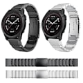 Miniatyrbillede 3 af 5: Til Garmin Tactix 7 Pro 26mm Tortoise Shell rustfrit stål urbånd Black
