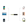 Miniatyrbillede 4 af 5: 3,5 mm til 2,5 mm Audio Stereo Adapter Stikkonverter Hovedtelefonadapter Udskift
