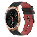 Miniatyrbild 1 av 5: För Garminmove Luxe 20 mm rutigt tvåfärgat watch Black-Red