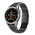 Miniatyrbilde 1 av 4: For Garmin Epix Gen 2 22mm Tortoise Shell rustfritt stål klokkebånd Black
